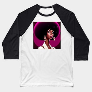 African American Woman, Black Woman, Black Barbie Throwback 70's Baseball T-Shirt